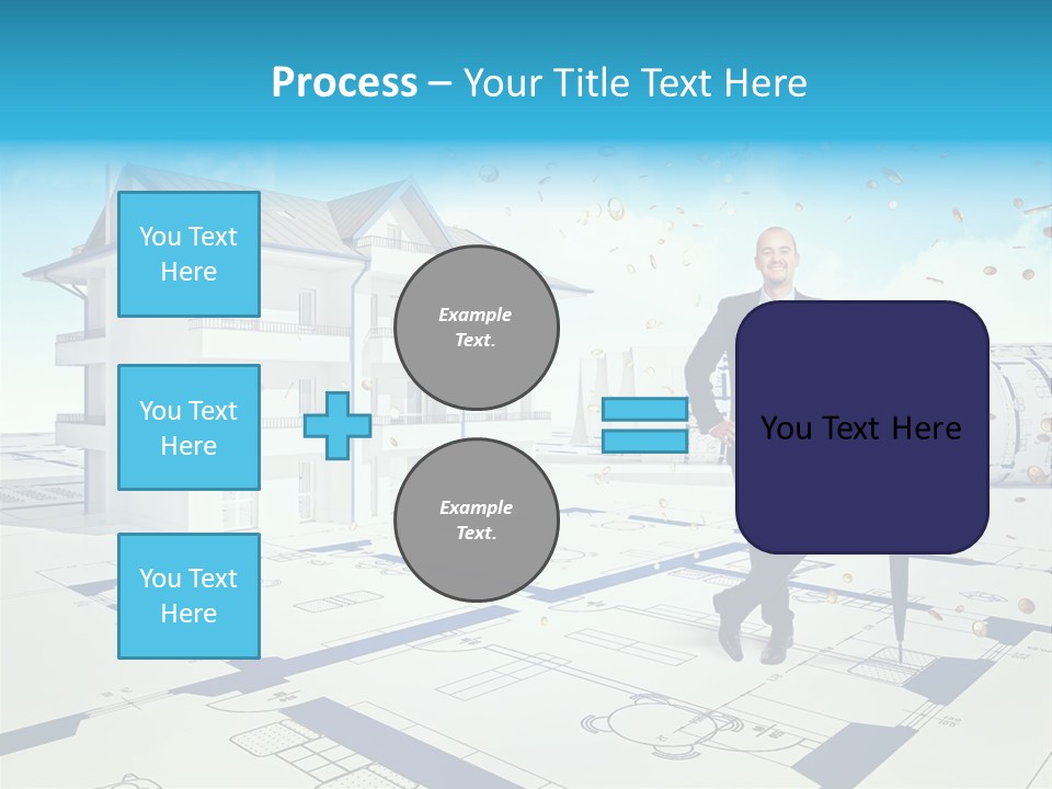 Coin Building Smile PowerPoint Template