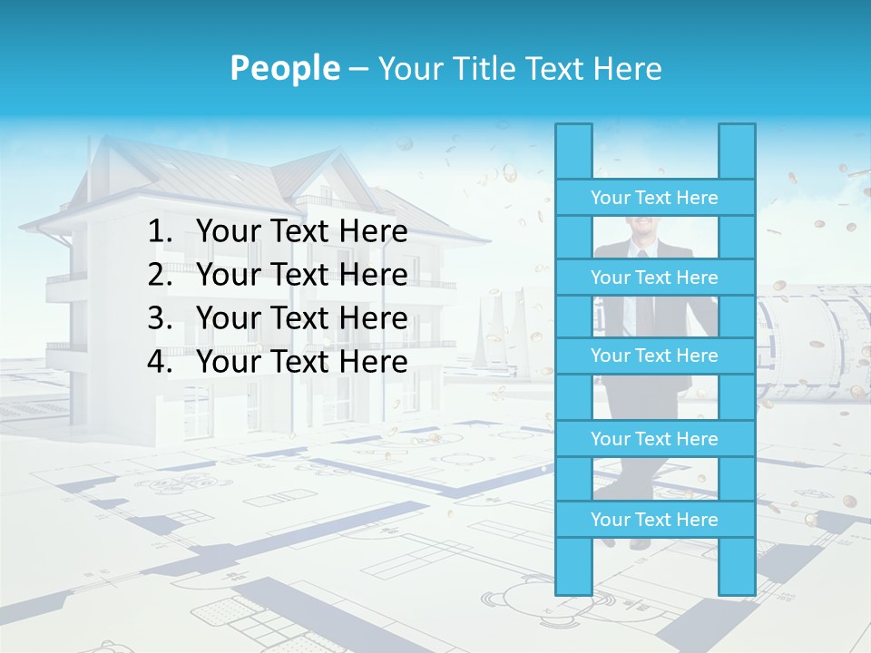 Coin Building Smile PowerPoint Template