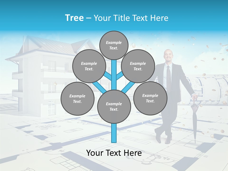 Coin Building Smile PowerPoint Template