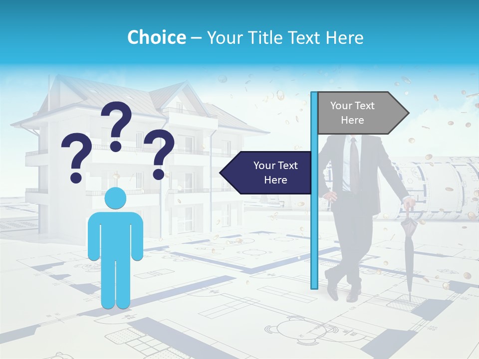 Coin Building Smile PowerPoint Template