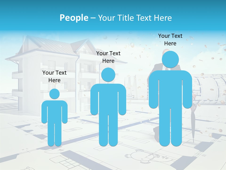 Coin Building Smile PowerPoint Template