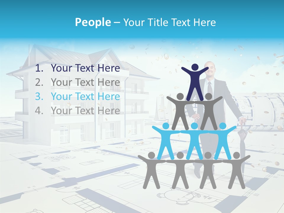 Coin Building Smile PowerPoint Template