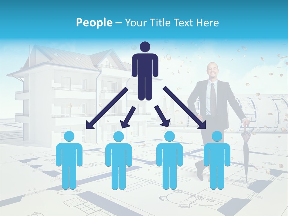 Coin Building Smile PowerPoint Template