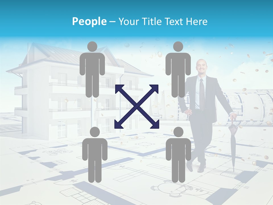 Coin Building Smile PowerPoint Template