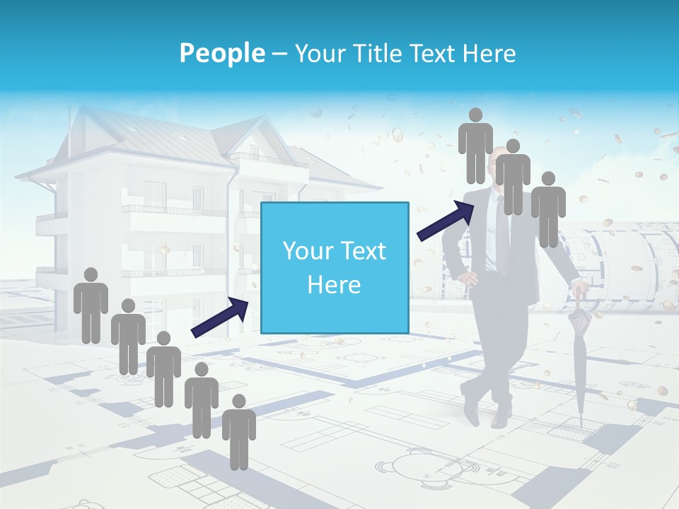 Coin Building Smile PowerPoint Template