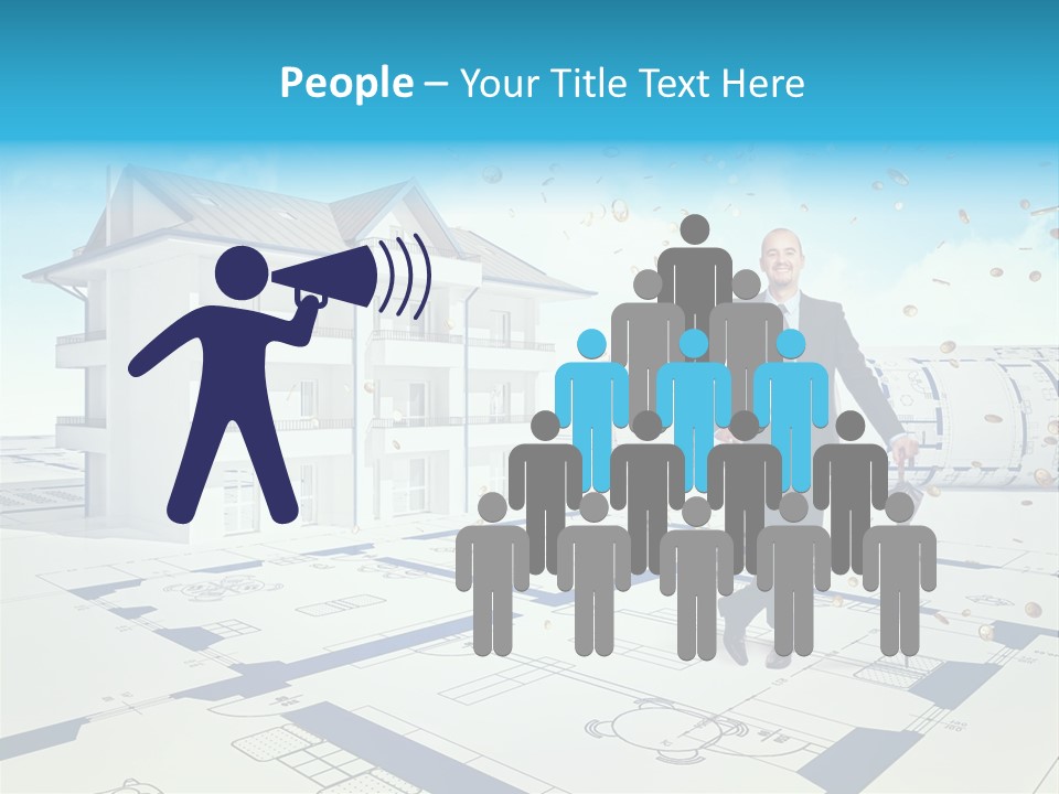 Coin Building Smile PowerPoint Template