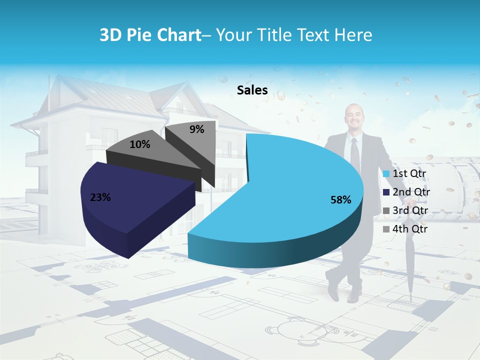 Coin Building Smile PowerPoint Template