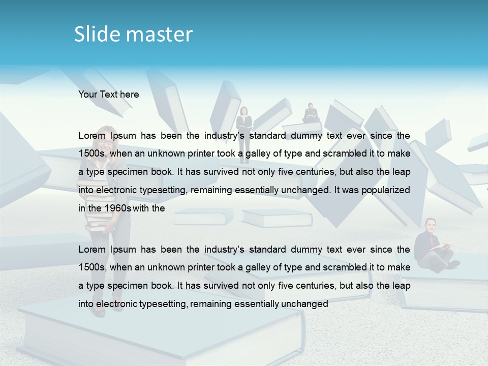 Pile Businessman Suit PowerPoint Template