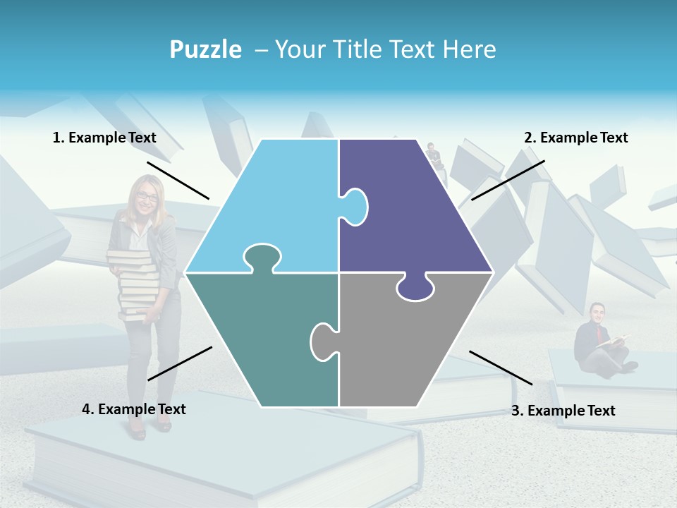 Pile Businessman Suit PowerPoint Template
