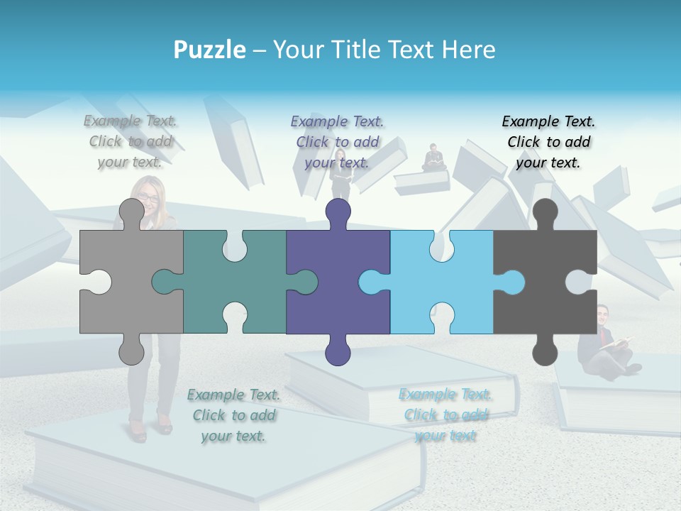 Pile Businessman Suit PowerPoint Template