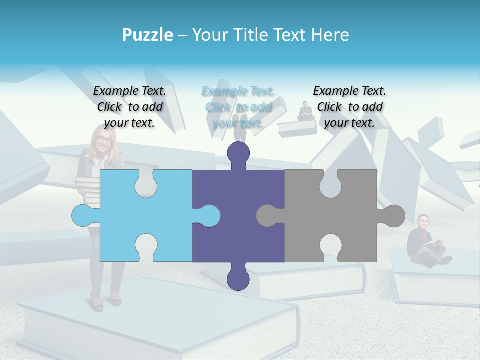 Pile Businessman Suit PowerPoint Template