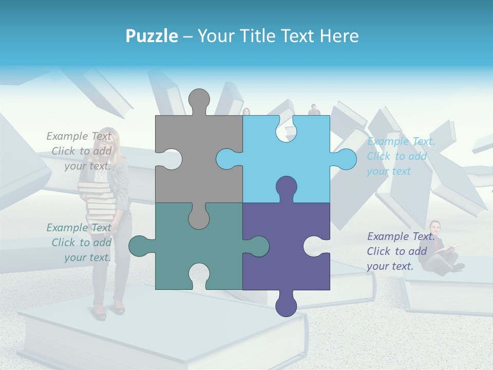 Pile Businessman Suit PowerPoint Template