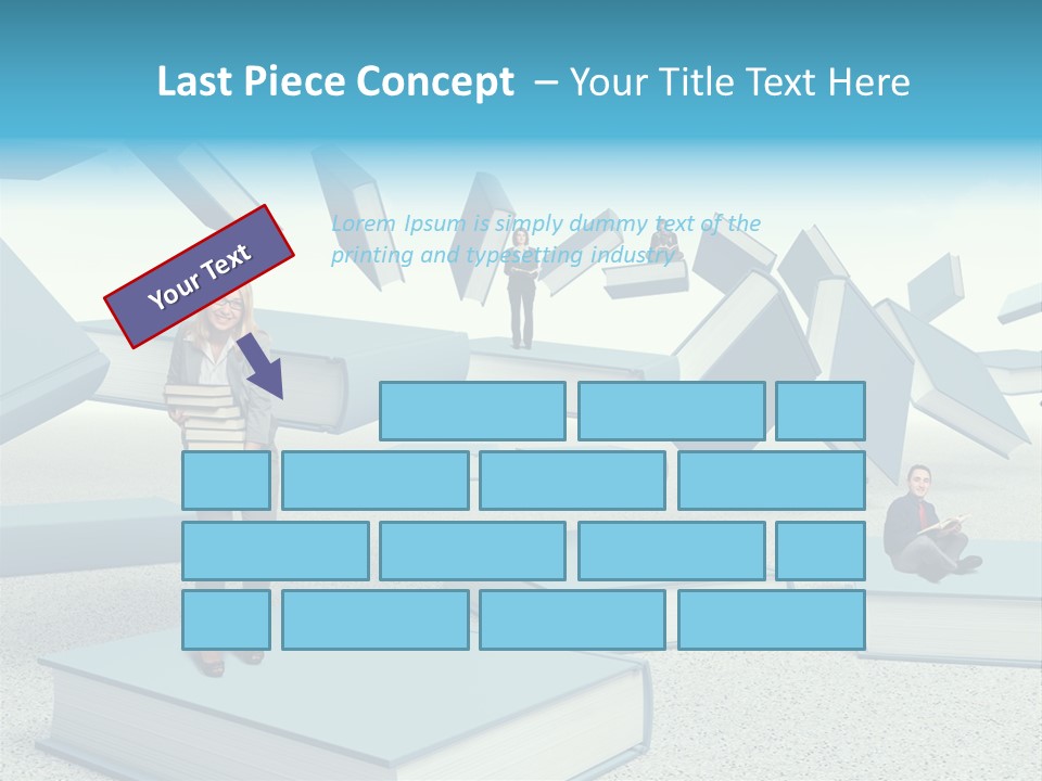 Pile Businessman Suit PowerPoint Template