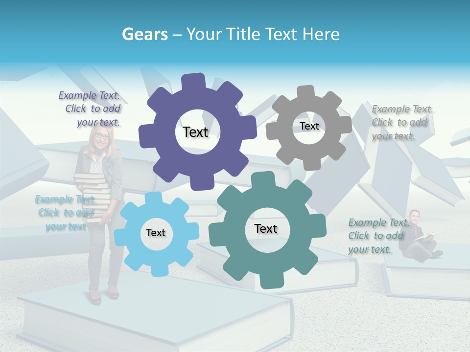 Pile Businessman Suit PowerPoint Template