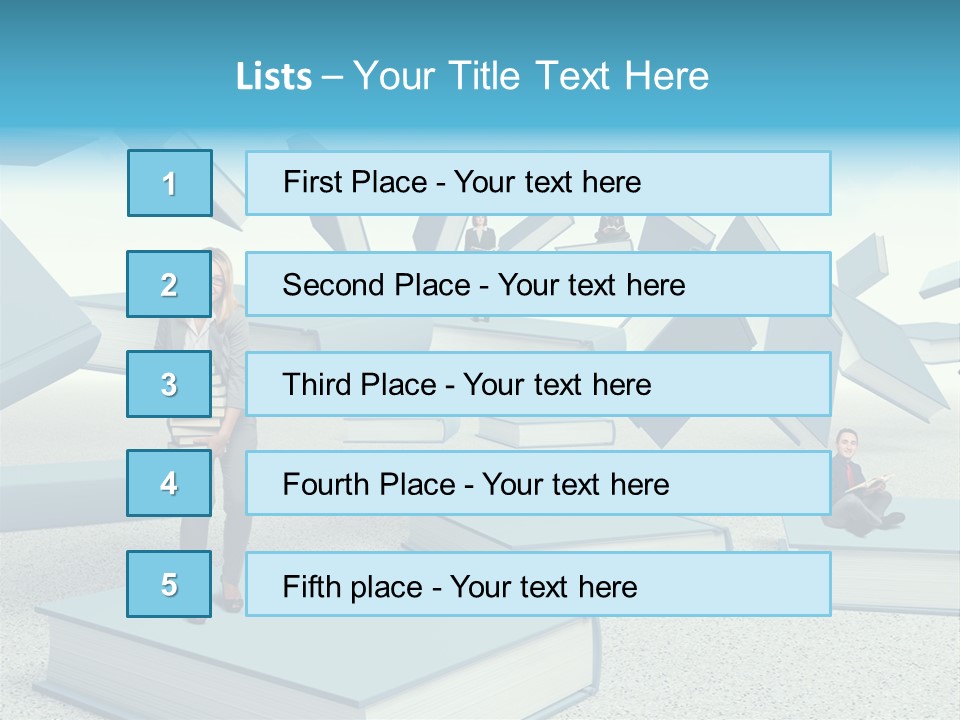 Pile Businessman Suit PowerPoint Template