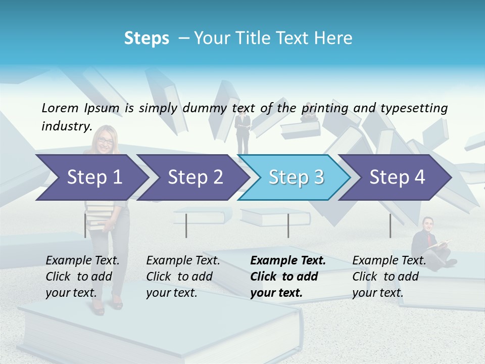 Pile Businessman Suit PowerPoint Template