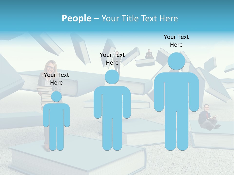 Pile Businessman Suit PowerPoint Template