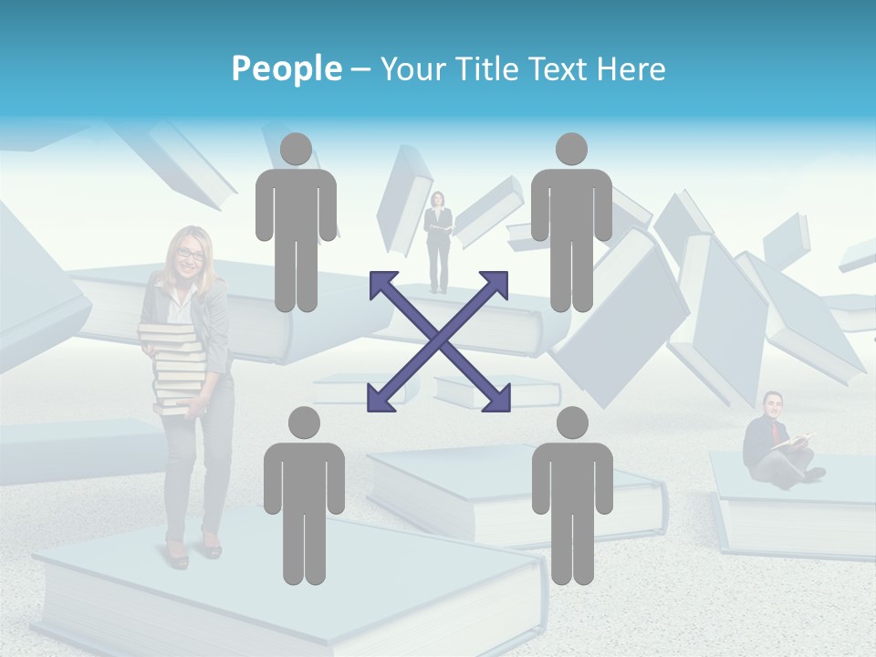 Pile Businessman Suit PowerPoint Template