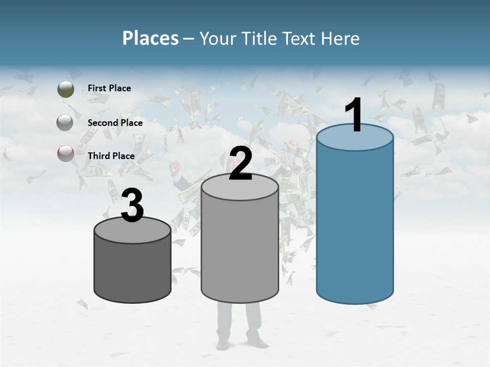 Standing Economy Tie PowerPoint Template