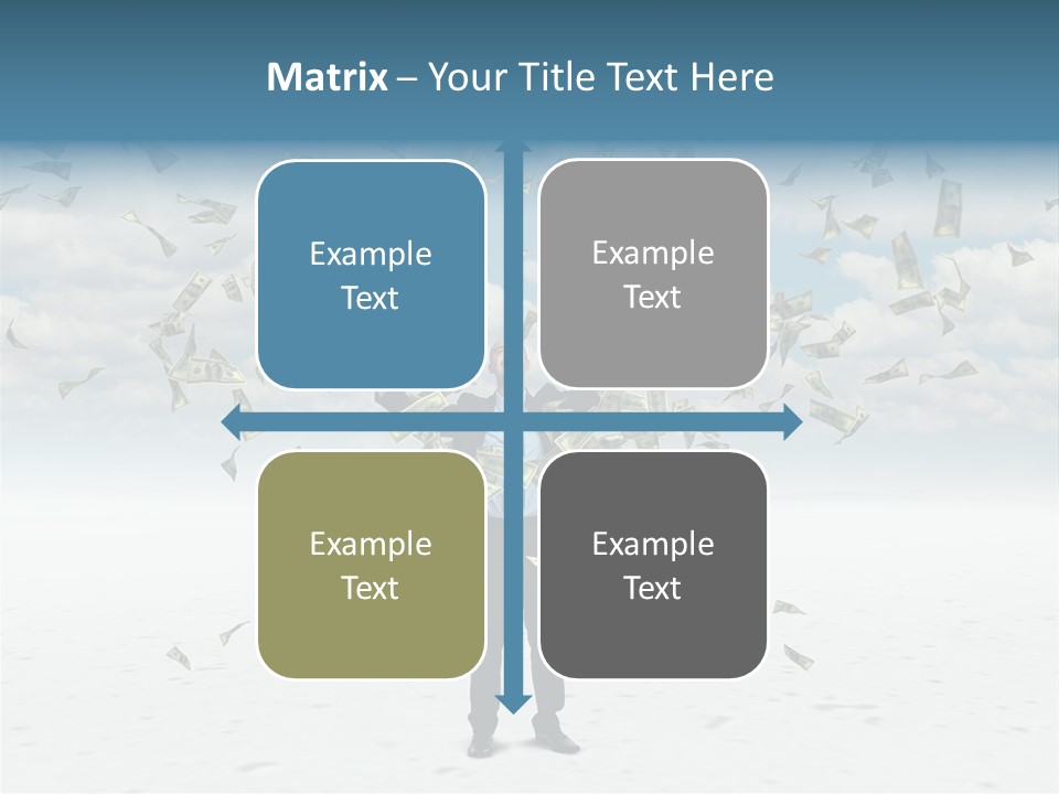 Standing Economy Tie PowerPoint Template