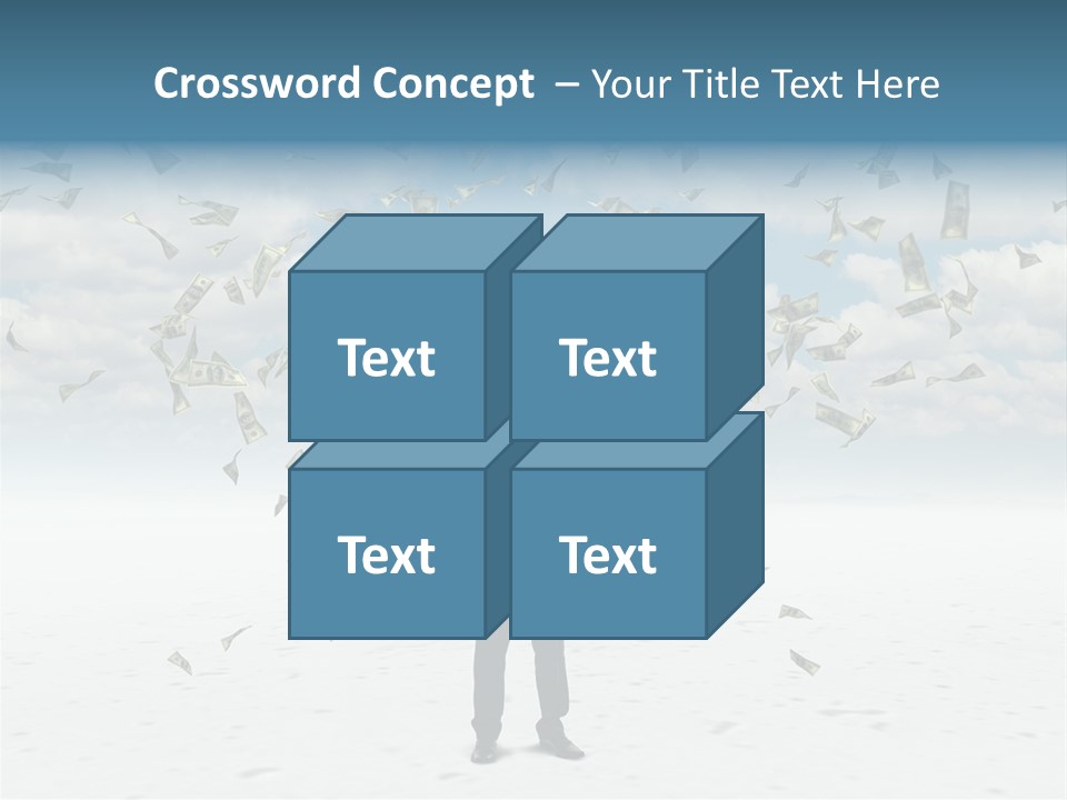 Standing Economy Tie PowerPoint Template
