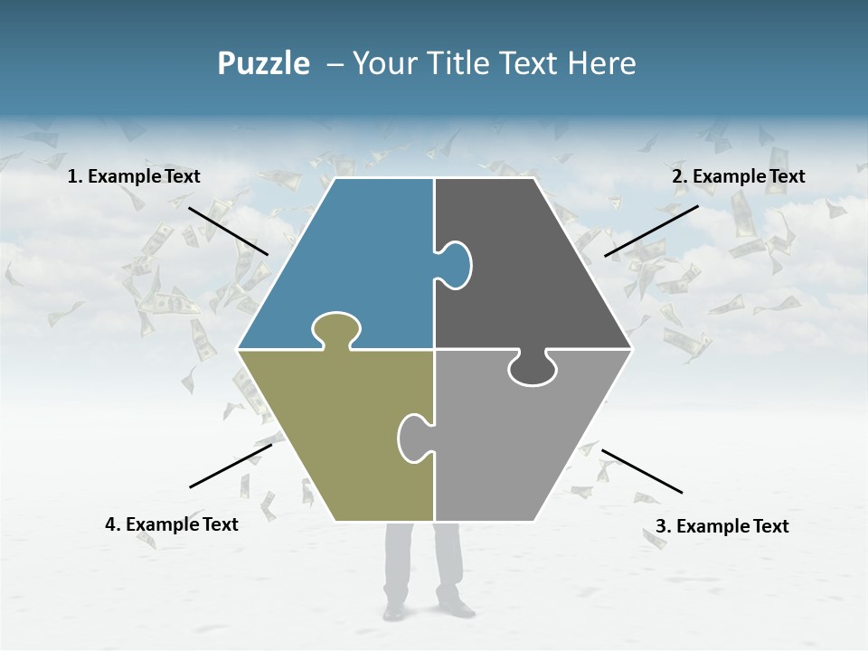 Standing Economy Tie PowerPoint Template
