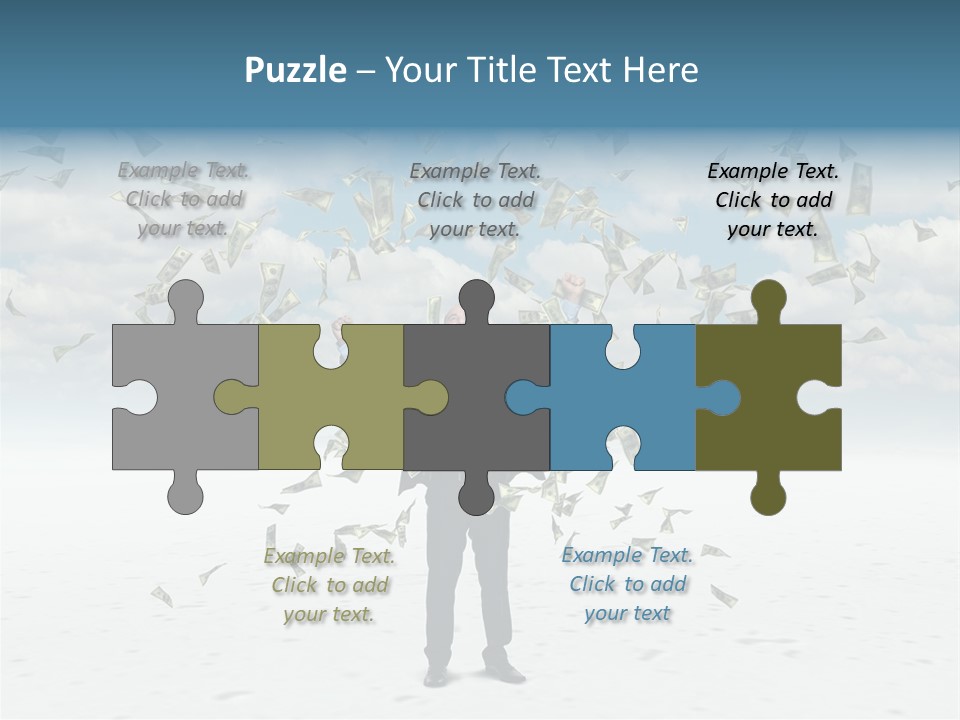 Standing Economy Tie PowerPoint Template