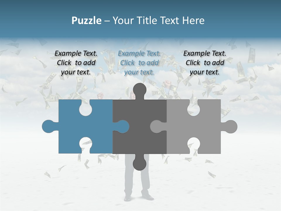 Standing Economy Tie PowerPoint Template