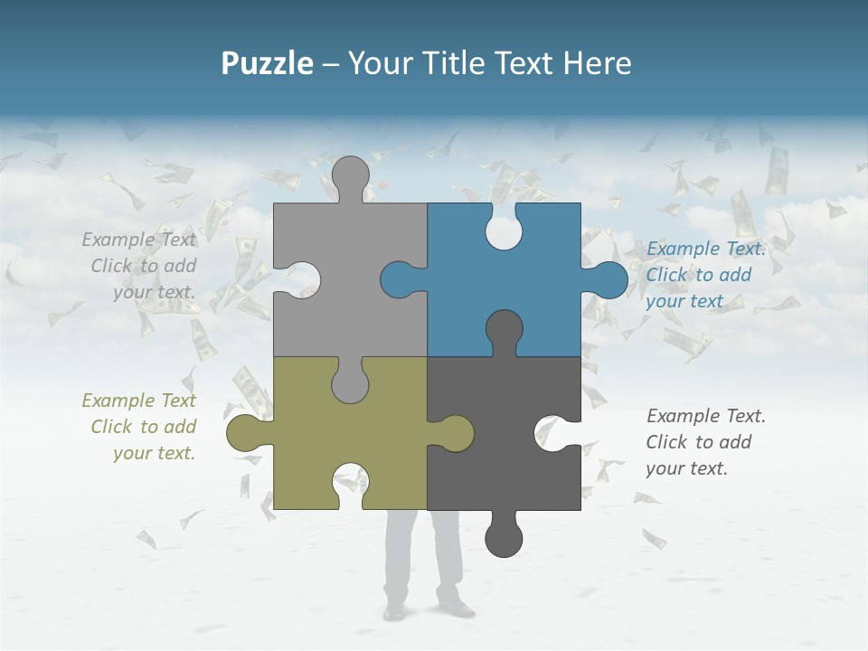 Standing Economy Tie PowerPoint Template