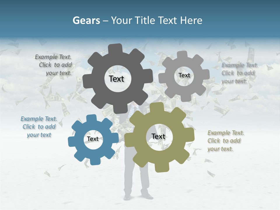 Standing Economy Tie PowerPoint Template