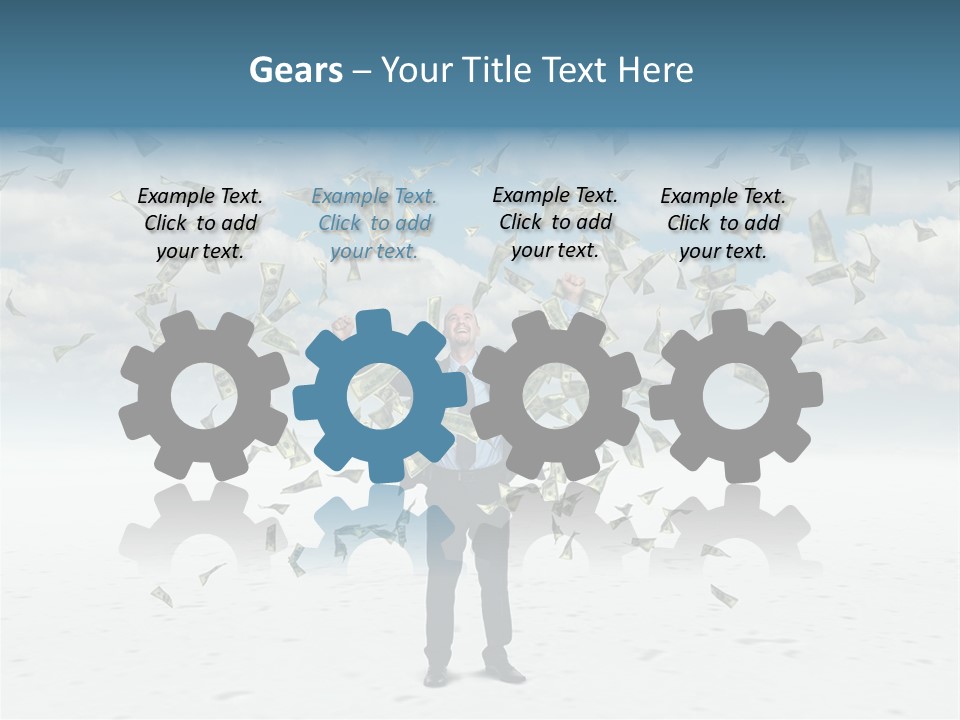 Standing Economy Tie PowerPoint Template