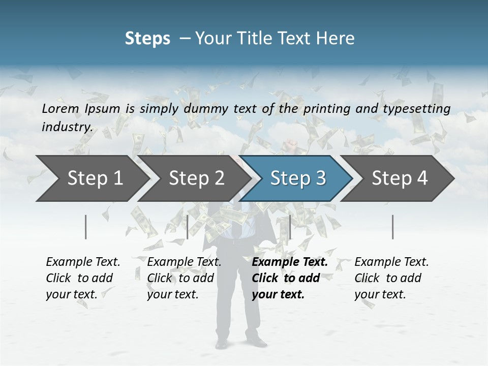 Standing Economy Tie PowerPoint Template