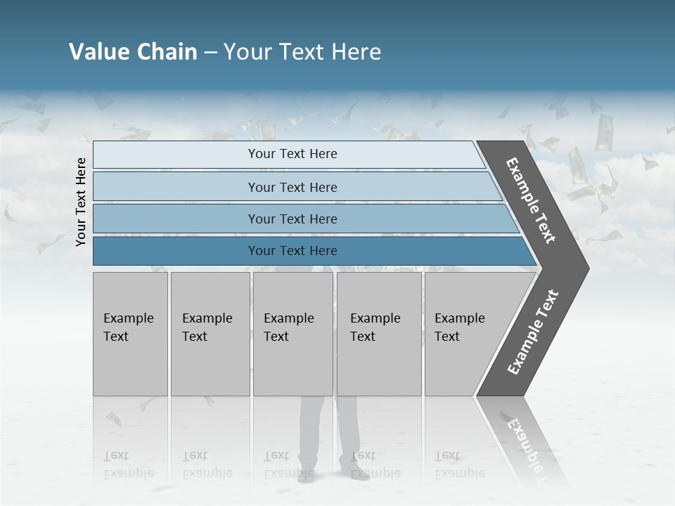 Standing Economy Tie PowerPoint Template