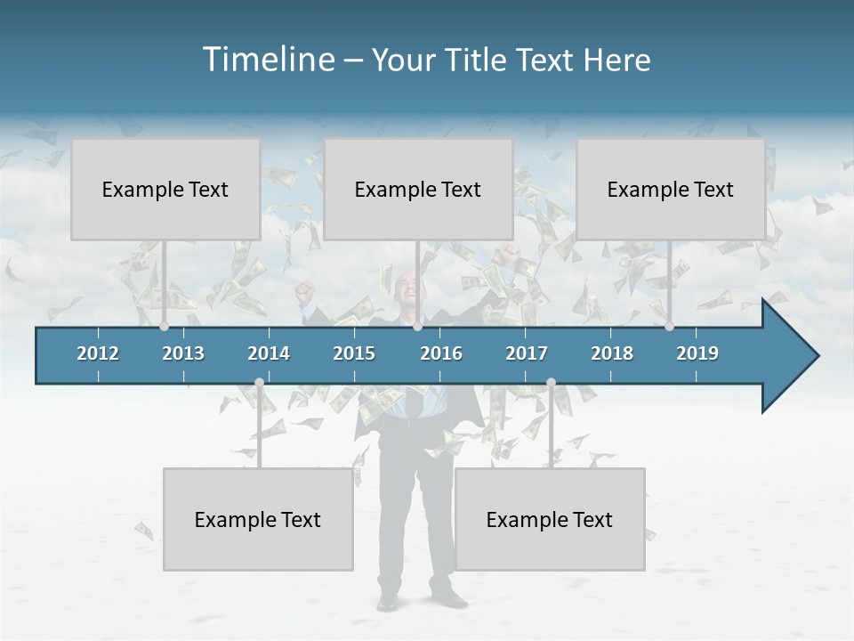 Standing Economy Tie PowerPoint Template