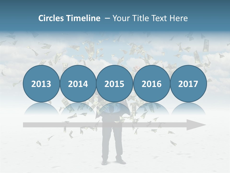 Standing Economy Tie PowerPoint Template