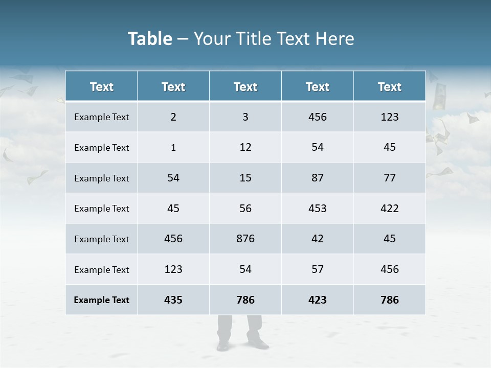 Standing Economy Tie PowerPoint Template