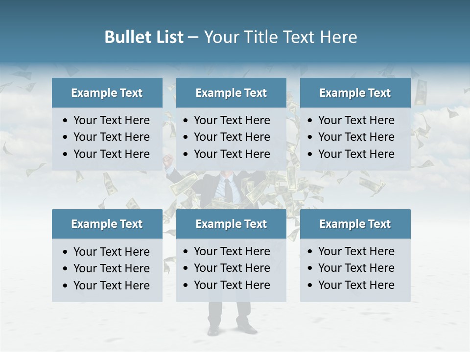 Standing Economy Tie PowerPoint Template
