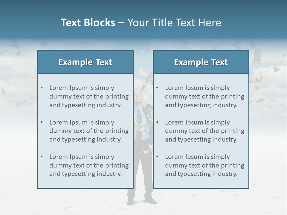 Standing Economy Tie PowerPoint Template