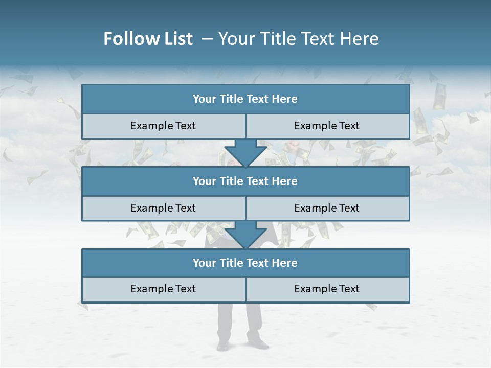 Standing Economy Tie PowerPoint Template