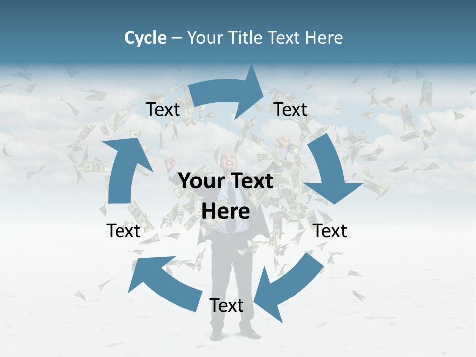 Standing Economy Tie PowerPoint Template
