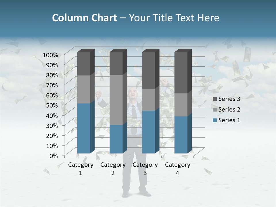 Standing Economy Tie PowerPoint Template