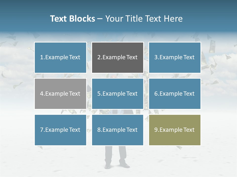 Standing Economy Tie PowerPoint Template
