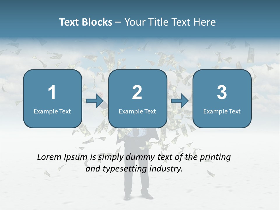 Standing Economy Tie PowerPoint Template