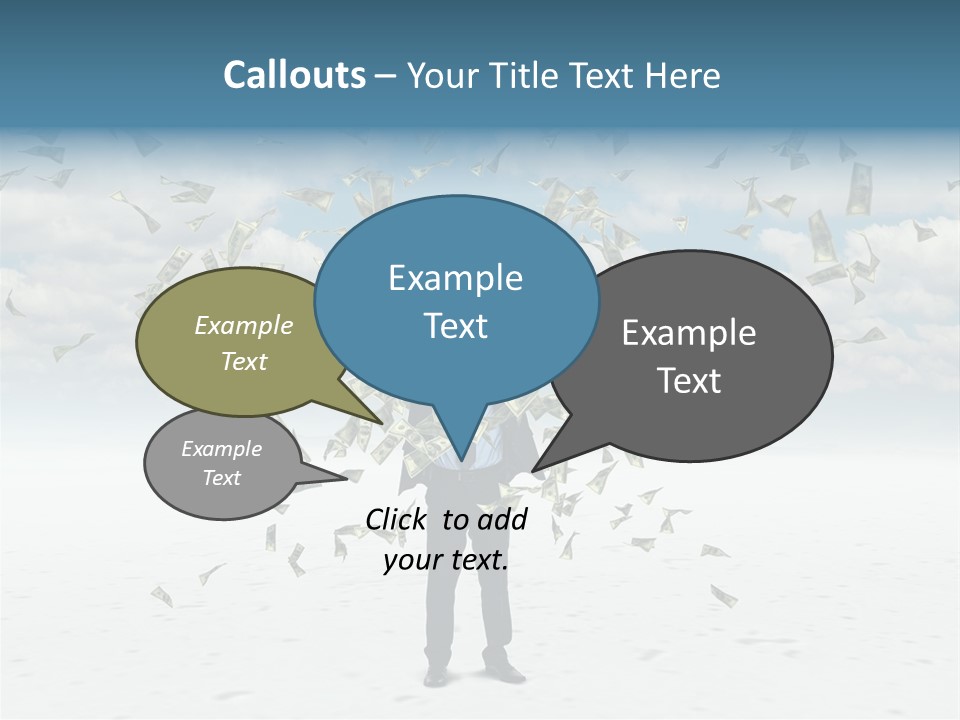 Standing Economy Tie PowerPoint Template