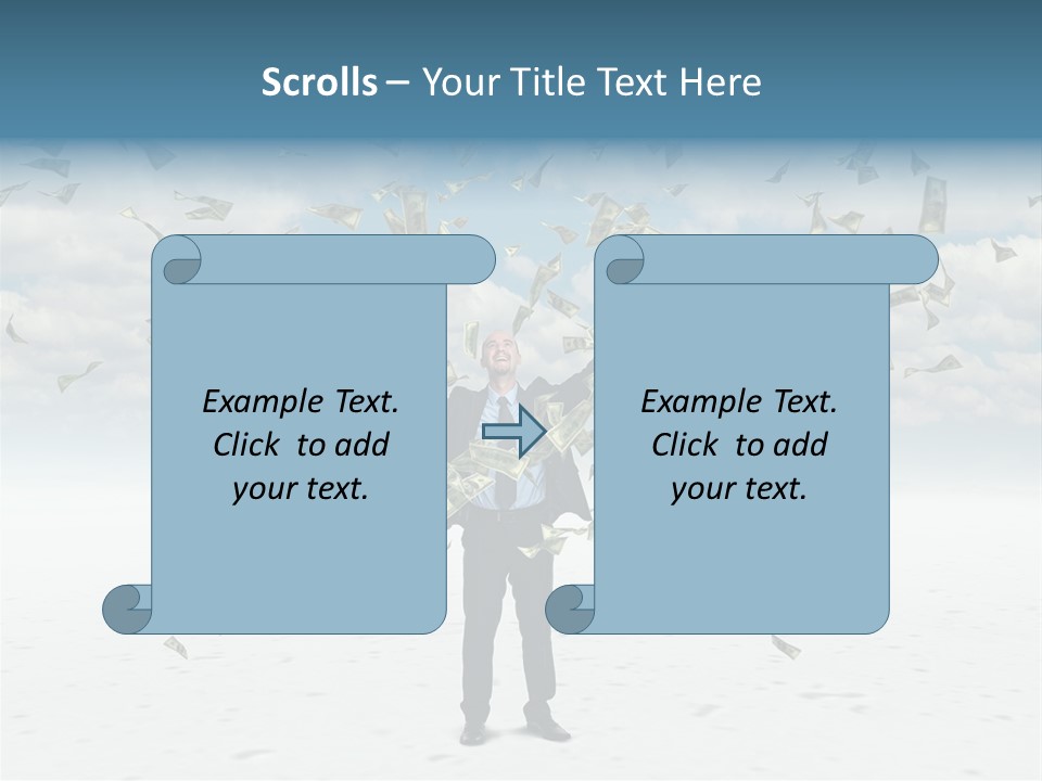 Standing Economy Tie PowerPoint Template