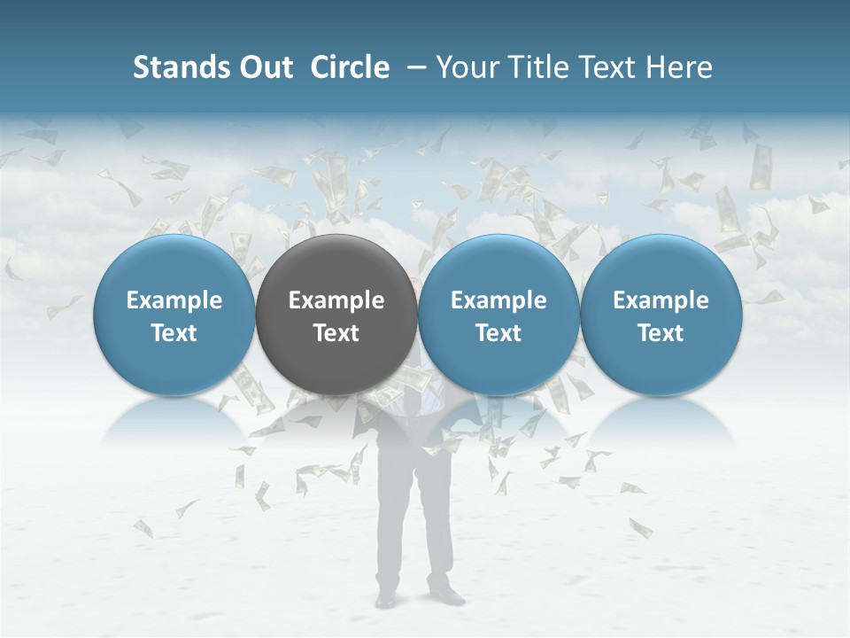 Standing Economy Tie PowerPoint Template