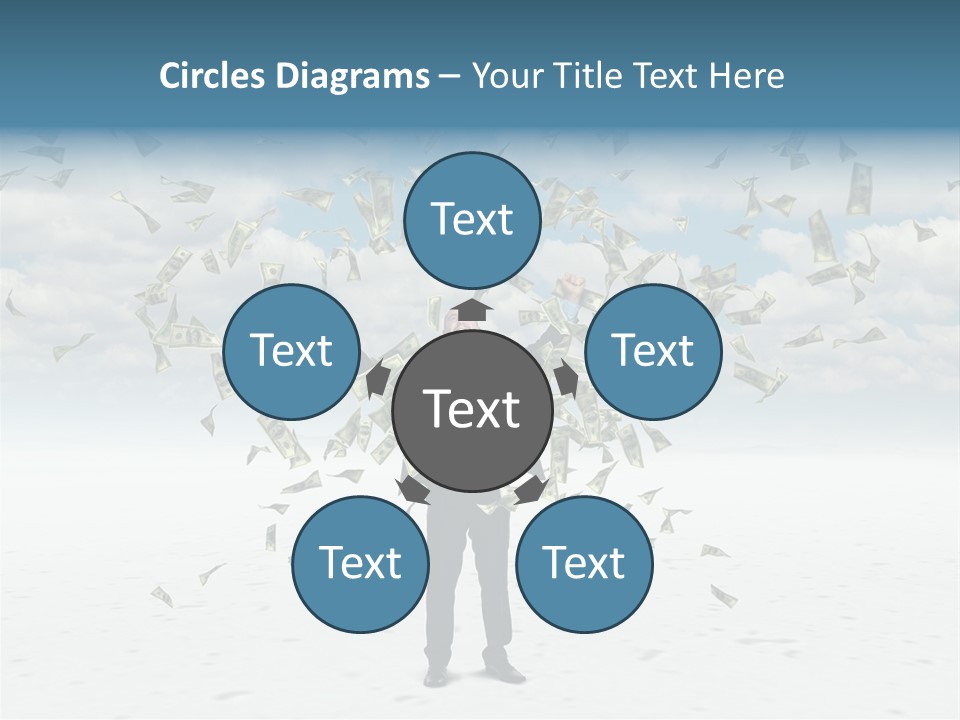 Standing Economy Tie PowerPoint Template