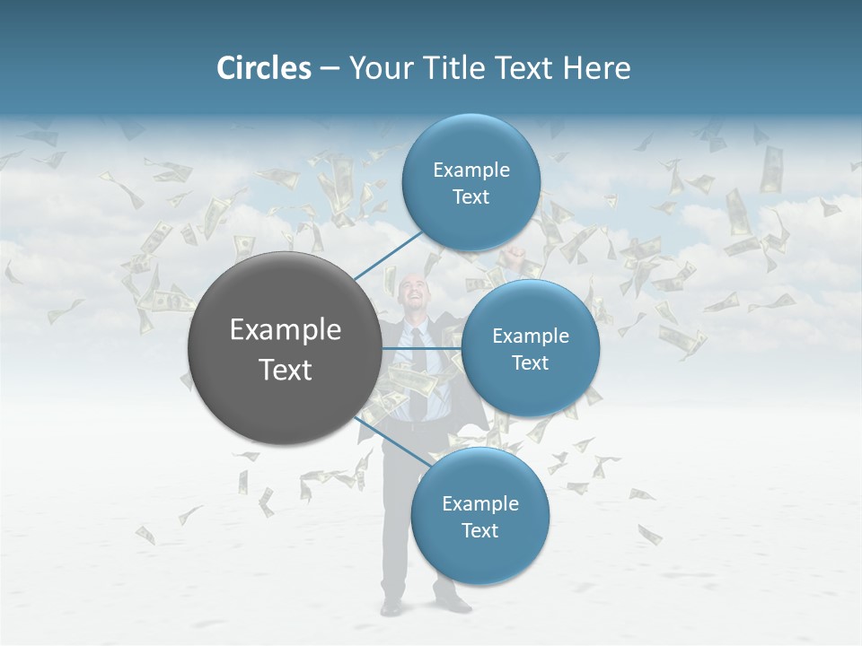 Standing Economy Tie PowerPoint Template