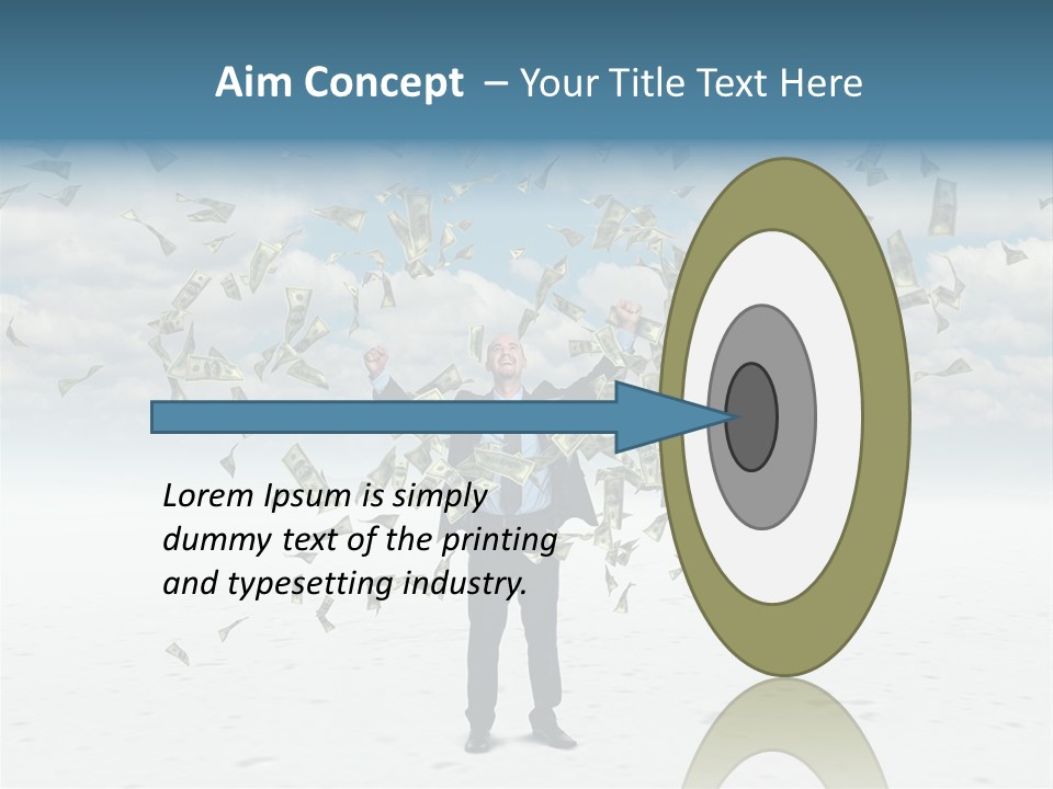 Standing Economy Tie PowerPoint Template