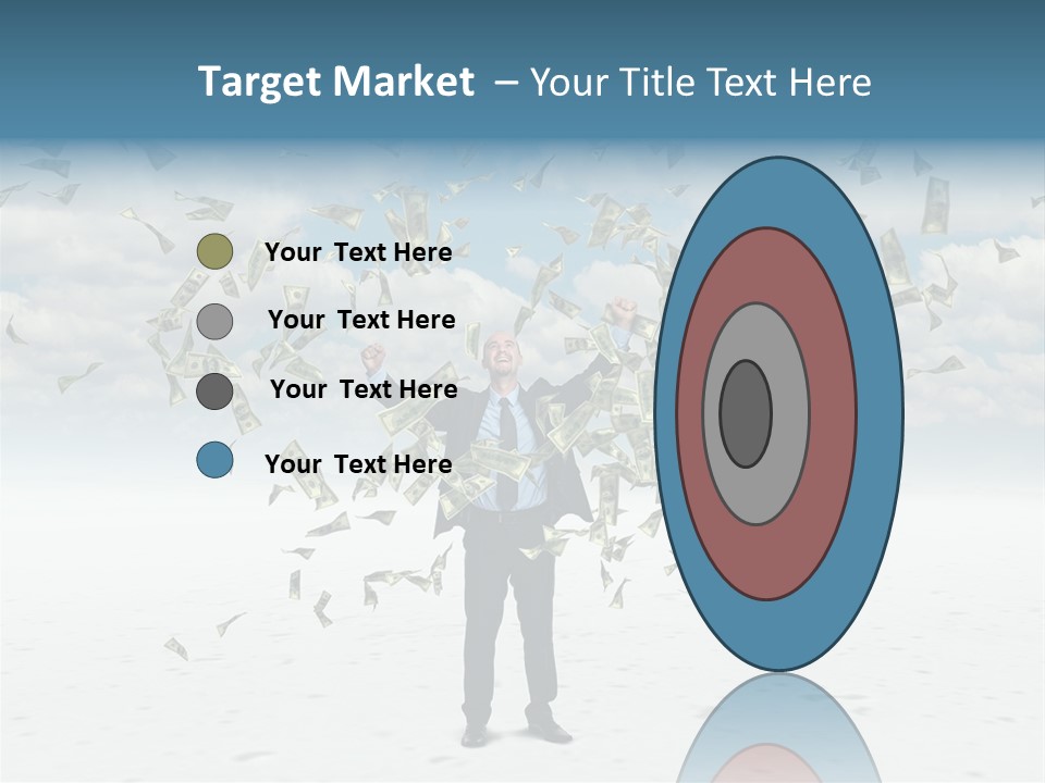 Standing Economy Tie PowerPoint Template